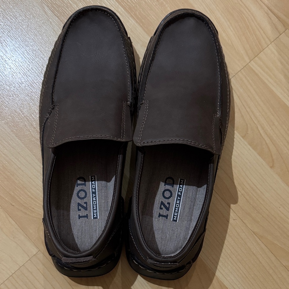 Izod Men's Dark Brown Slip-On Loafers